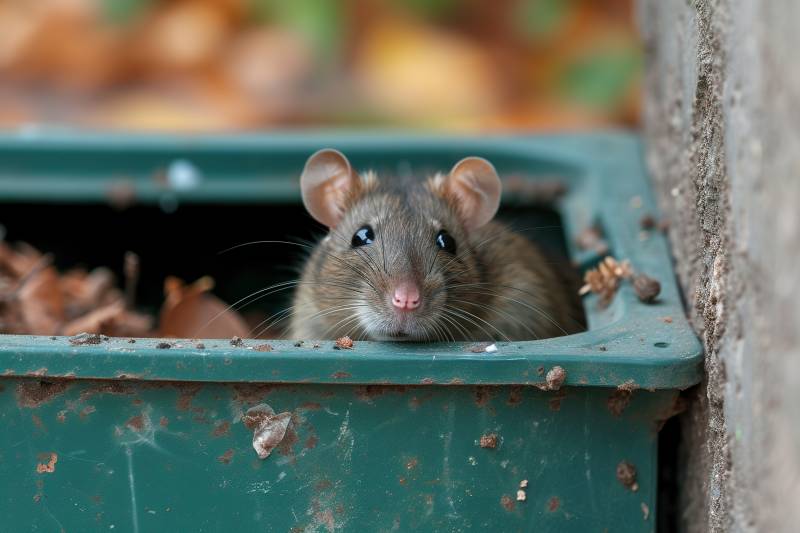 Installation de boîtes à appâts sécurisées dans un local à poubelles à Cannes