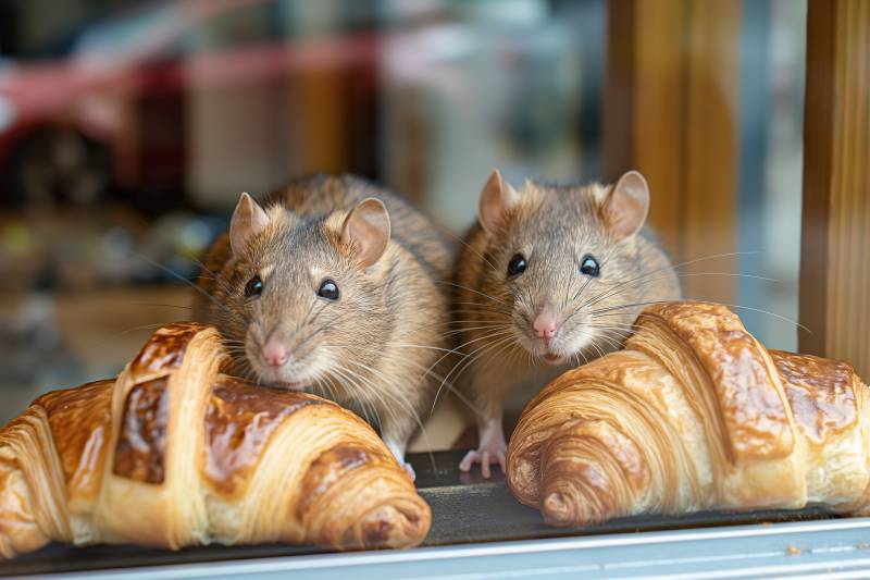 Spécialisée dans la lutte contre les rongeurs dans une boulangerie à Cannes